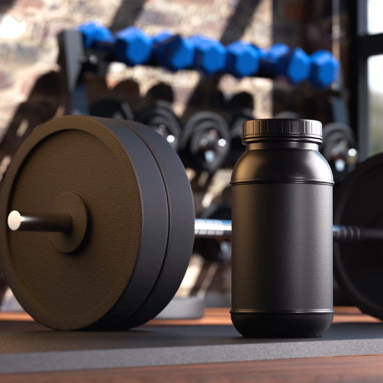 Pesas y suplementos deportivos